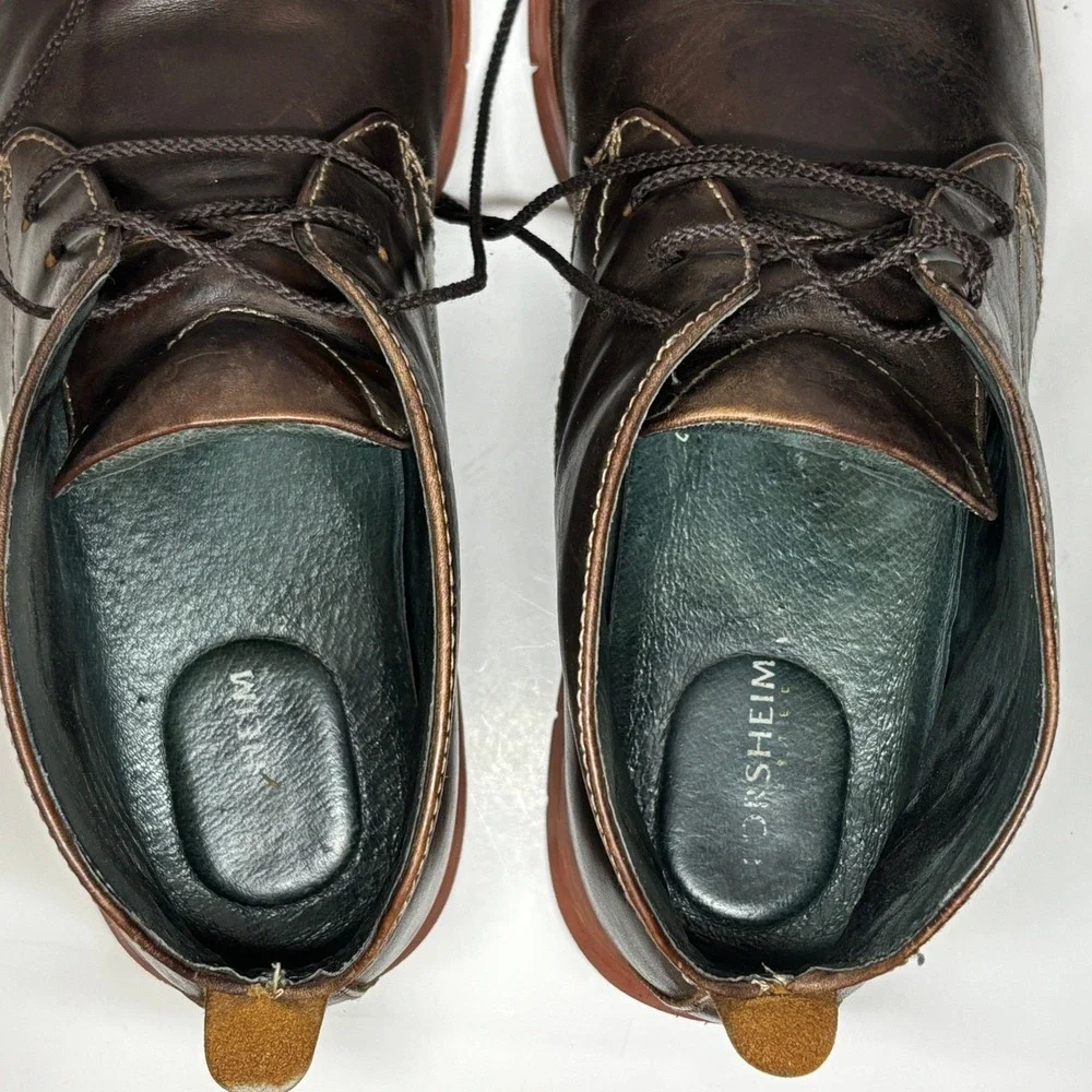 Florsheim Mens Brown Leather Lace Up Chukka Boots‎ Size 13D